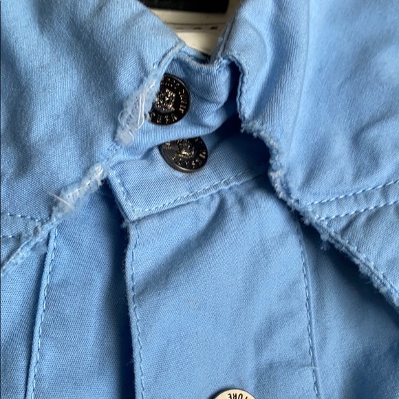 Versace button down Shirt distressed in blue - Picture 5 of 16